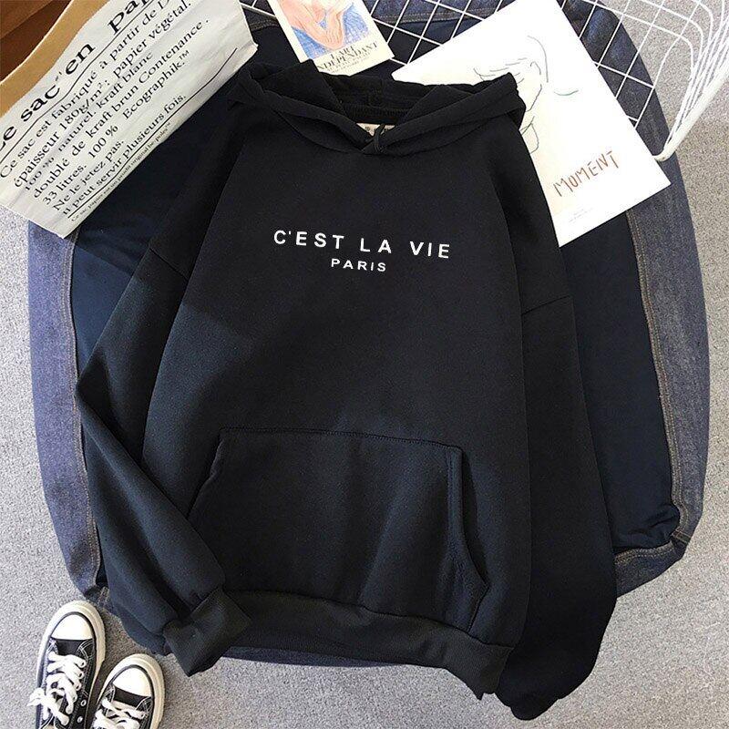Product Introduction of Women's Hoodies Full Sleeve Hoodie Letters Print Sweatshirt Cool Women Hoody Female Itself Sudaderas Student Hoodies 6