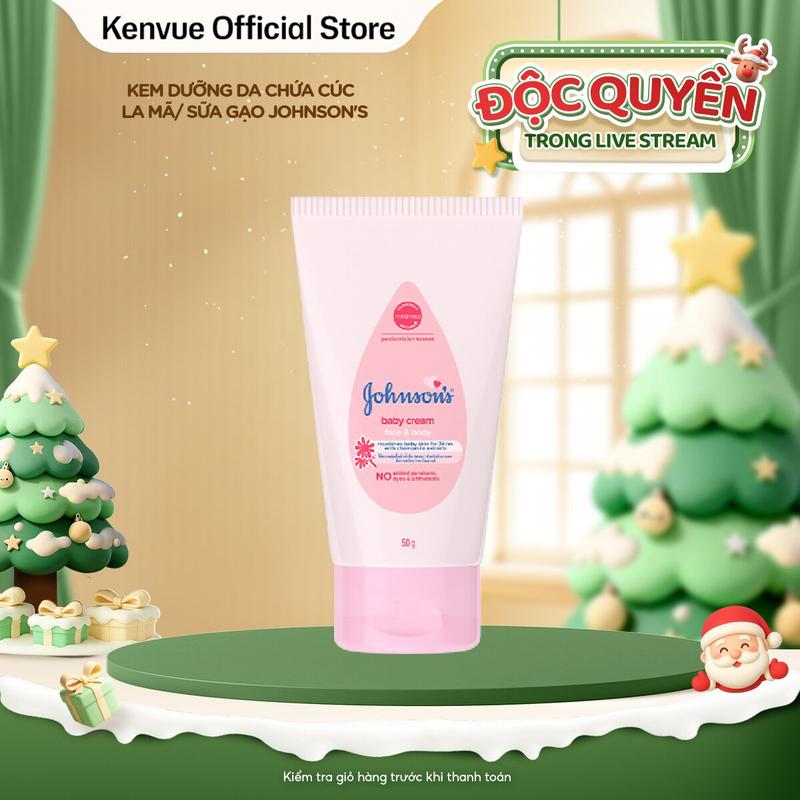  Kem dưỡng da chứa cúc La Mã  sữa gạo Johnson's Baby Cream 50g Cho Bé 