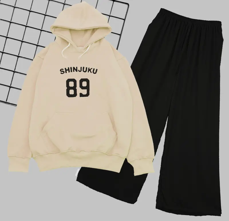 Setelan Sweater Hoodie VIRAL SHINJUKU Anak Perempuan Remaja Dan Dewasa Celana Kulot COD Baju Pakaian Fashion 2