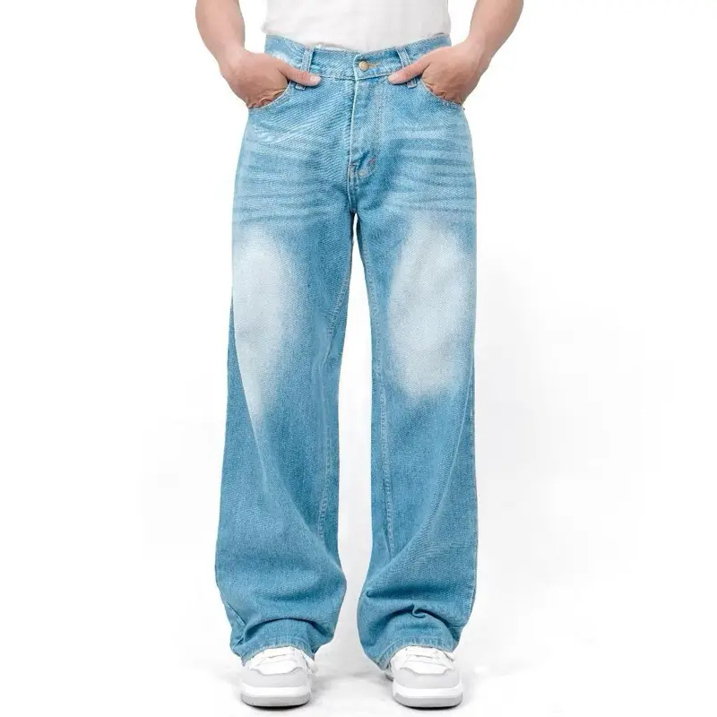 (unisex) gombrong jeans remaja cowok cewek skena korean style Celana Panjang Boyfriend Loose 2