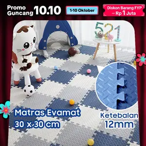 Paus Biru - Matras Evamat Puzzle Karpet Matras Alas Lantai 30x30cm(12mm) B19