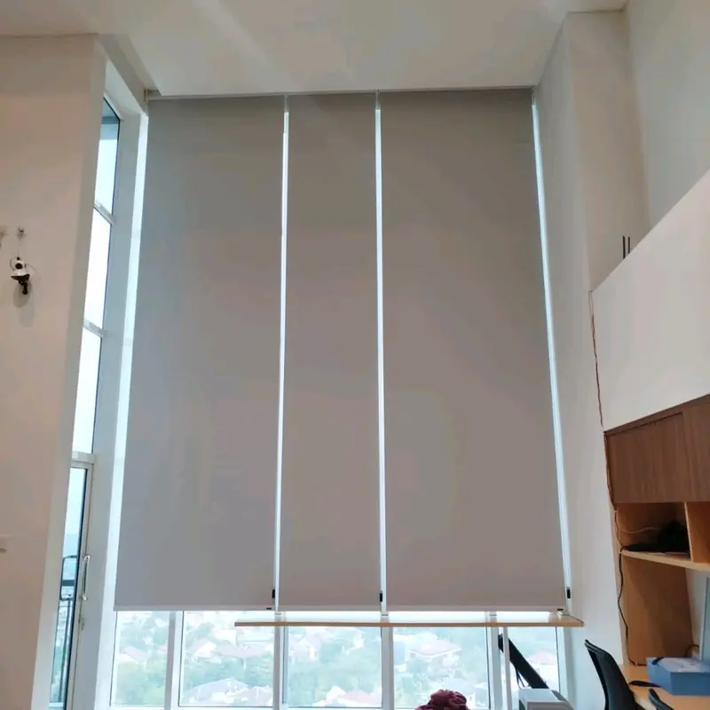 Rollblind Blackout 100% Headrail - Gorden Tarik - Tirai Gulung - Gorden kantor - Gorden Costum Kain Fabric Oak Anti-Susut - Curtain 3