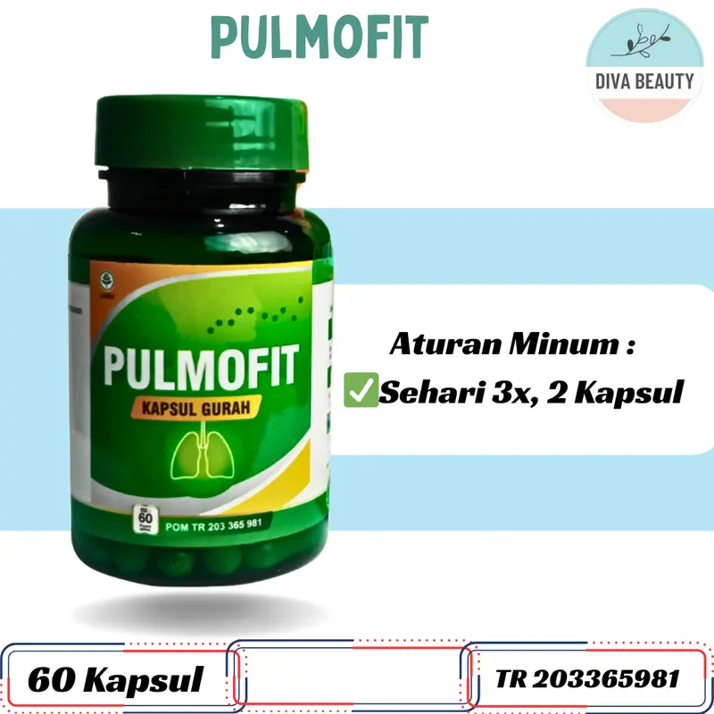 Pulmofit Kapsul Gurah Pulmofit 60 Kapsul Membantu Menjaga Masalah Pernafasan Dan Batuk 0