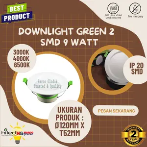 Hiled LED Downlight Green 2 9watt