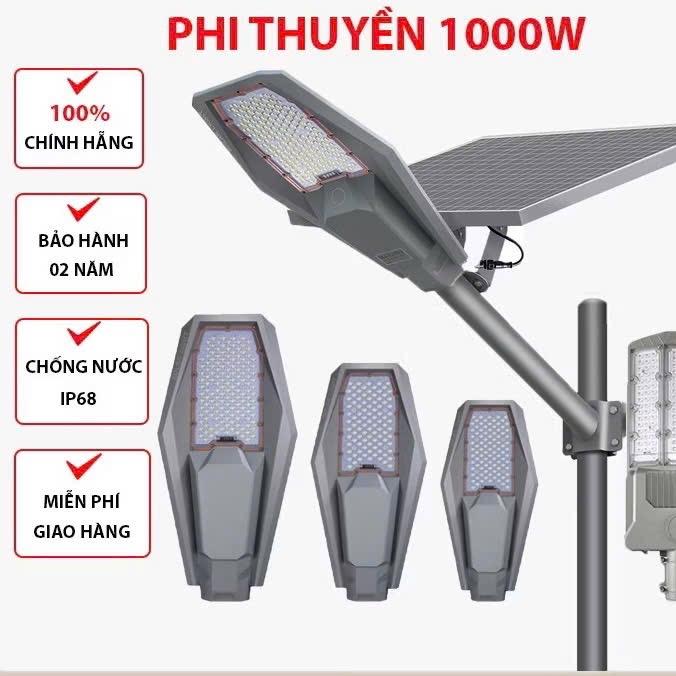 Đèn Năng Lượng Mặt Trời Phi Thuyền 1000W Công Suất Siêu Sáng Tiết Kiệm Điện Chuẩn Chống Nước IP68 Dễ Lắp Đặt