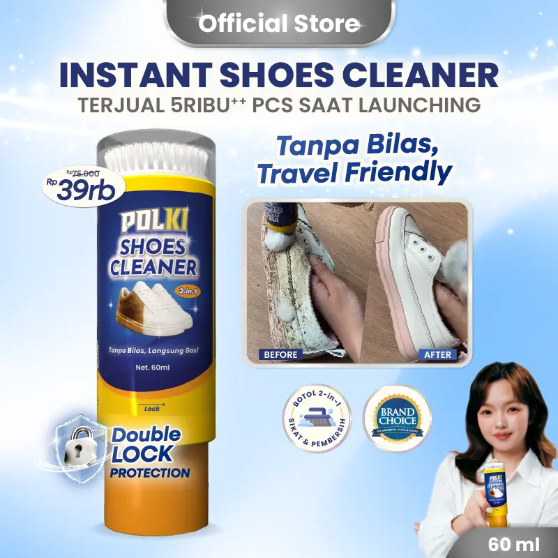 POLKI INSTANT SHOES CLEANER - PEMBERSIH SEPATU PRAKTIS TANPA BILAS
