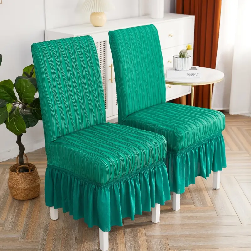 [HARGA PER PCS] Chair Cover Skirt / Penutup Alas Sarung Kursi Elastis Scretch Tebal Mewah Renda Abstract 5
