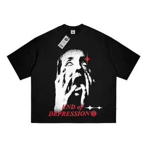 Woopie Project Boxy Crop Fit Oversized Pria Wanita Hitam Katun Combed 20s 200gsm Kaos Distro Cowok