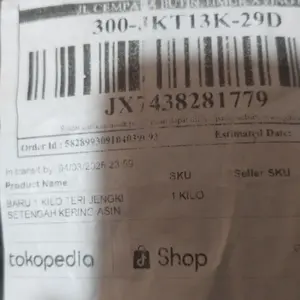 BARU 1 KILO TERI JENGKI SETENGAH KERING ASIN