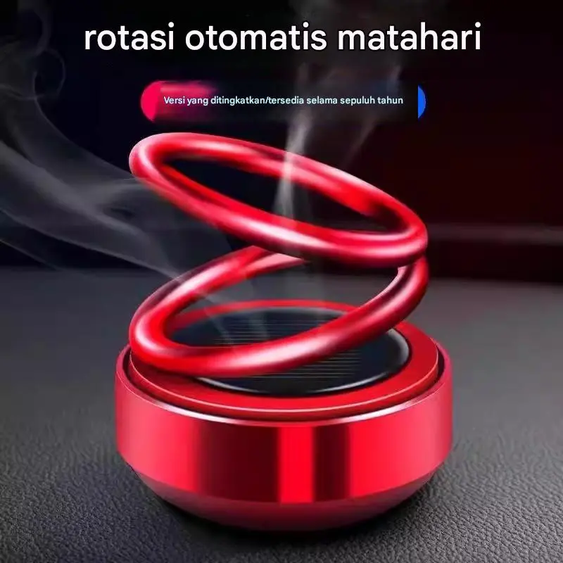 Ornamen Parfum Aromaterapi Pasang Di Mobil Cincin Ganda Gantung Bertenaga Surya Dekorasi Interior Mobil Aroma Ringan Tahan Lama Yang Dipasang Di Kursi