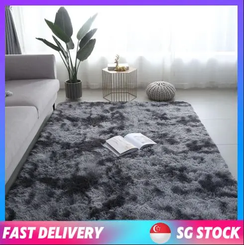 Nordic carpet super soft plush living room bedroom floor mat room bedside anti-slip mat grey Khaki [120*160][140*200][160*230][200*300] Black