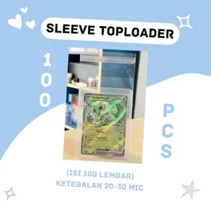 (100 PCS) Plastik / Sleeve Pelindung Toploader Kartu 24 Micron