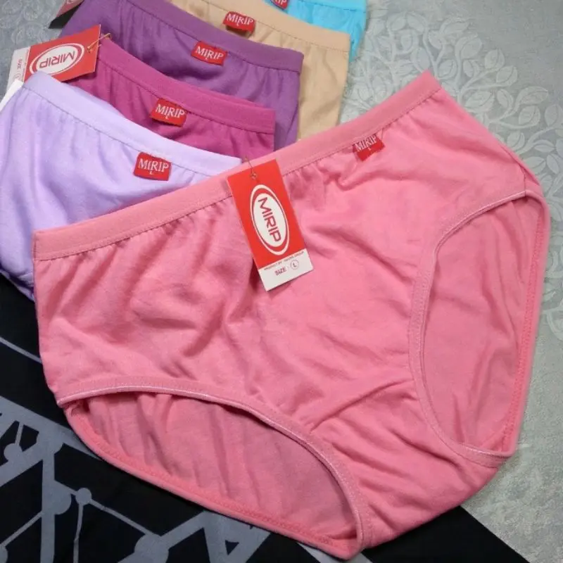 LUSINAN CELANA DALAM WANITA CD MIRIP JUMBO 4L POLOS 12 PCS - BISA COD - k20 6