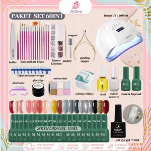 MSY SET NAIL ART LENGKAP 31IN1/33IN1/60IN1/SET KUTEK GEL NAIL POLISH UV/UNTUK NAIL ART PEMULA