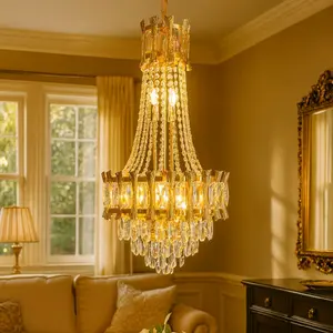 lampu gantung kristal minimalis mewah  kode 3042A ukuran 40cm  /60cm dan 80cm cocok buat ruang tamu dan ruang keluarga