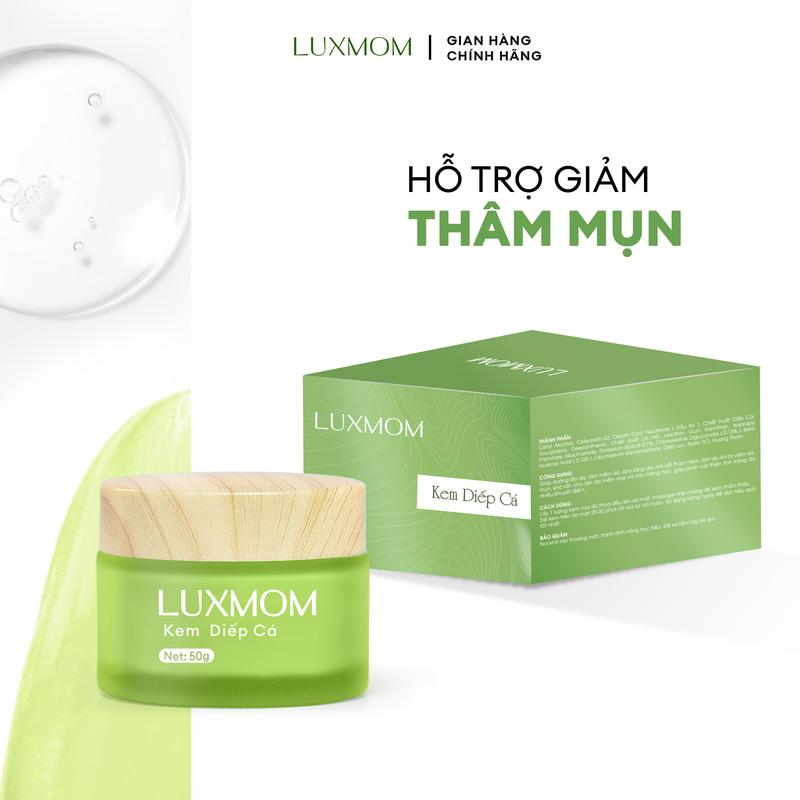 Kem Diếp Cá Luxmom 50G - Hỗ Trợ Giảm Mụn, Mờ Thâm Và Làm Đều Màu Da