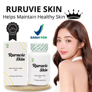 Ruruvie Skin - Suplemen Pemutih Badan Memutihkan & Mencerahkan Kulit Isi 30 Kapsul Halal dan BPOM