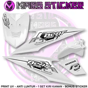 Striping Beat Karbu Lis Bahan Bening Transparan Polet Lis Sticker Motip Ori/Variasi