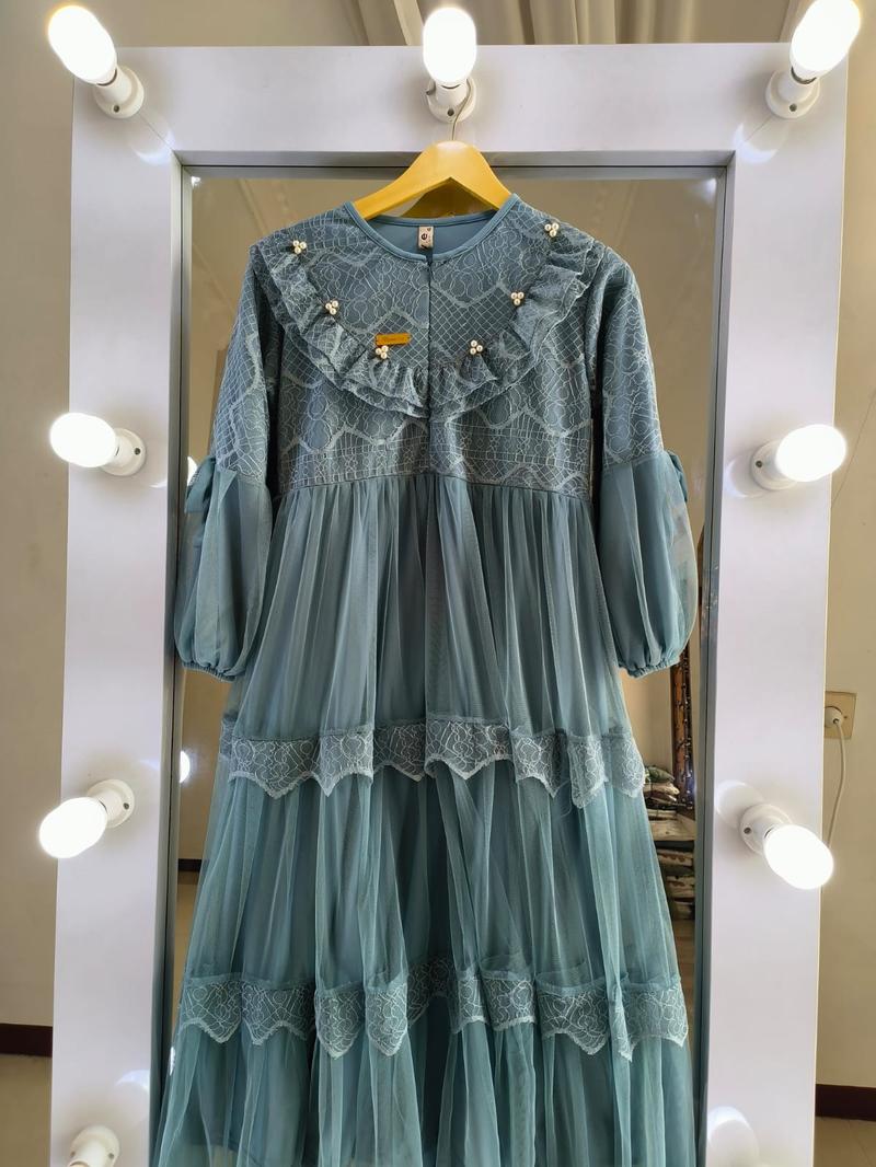 Product Introduction of Gamis anak hilya perempuan mewah dress anak mix brokatt tile premium terbaru viral 16