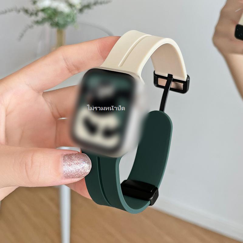 Tali jam tangan silikon dua warna, bergaya modis dan trendi new red strap rubber strap stylish starp 44mm  46mm 48mm replaceble strap band strap strap band 11 s10 pro max 22mm smartwatch tali smart watch s10 jam hp 31 30 advan se1 cewek  iwatch