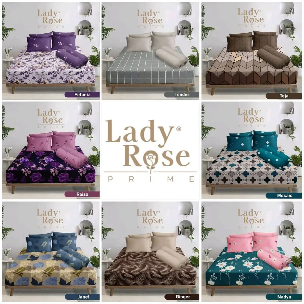 SPREI LADY ROSE KING 180x200 TINGGI 30 CM / SPREI LADY ROSE KING / SPREI 180x200 LADY ROSE PRIME / SPREI LADY ROSE MOTIF TERBARU TERMURAH