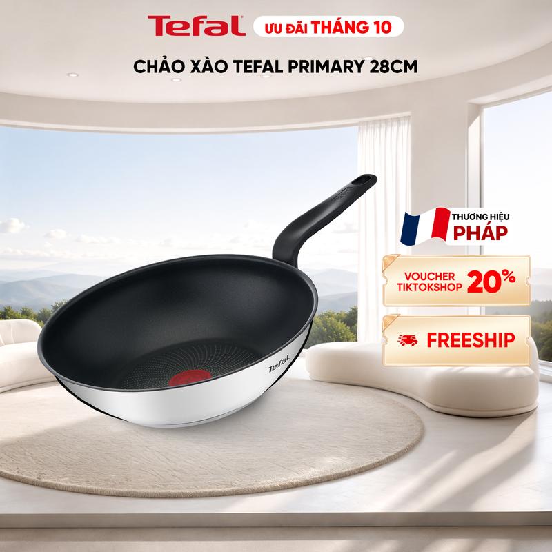 Chảo xào sâu lòng Tefal Primary 28cm E3091904 - Tương thích với tất cả các mặt bếp bao gồm cả bếp từ