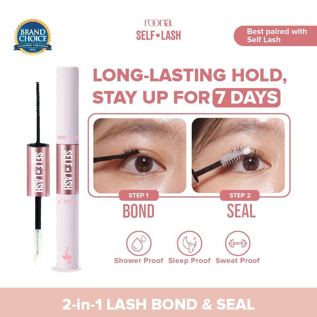 ROONA Bond & Seal | Lash Glue & Coating Individual Lashes, DIY Eyelash Extension Adhesive, Lem Perekat Bulu Mata Palsu, Longlasting, Waterproof Glue Lash ROONA Bond & Seal | Lash Glue & Coating Individual Lashes, DIY Eyelash Extension Adhesive, Lem Perekat Bulu Mata Palsu, Longlasting, Waterproof Glue Lash