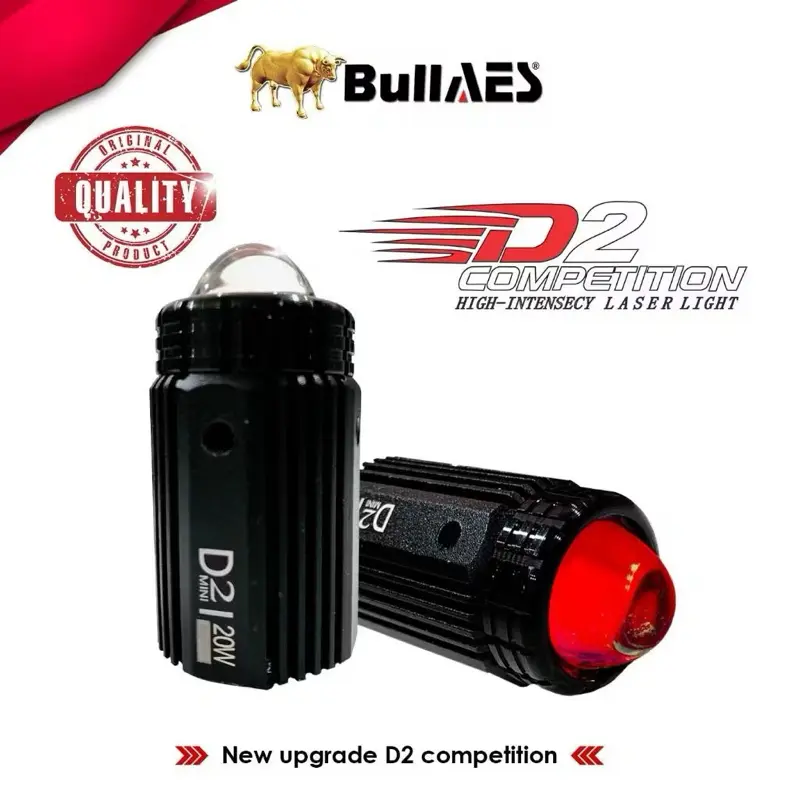 Lampu Tembak D2 Competition BULLAES 30 WATT TERBARU ISI SEPASANG 2PCS PLUS KIPAS 6