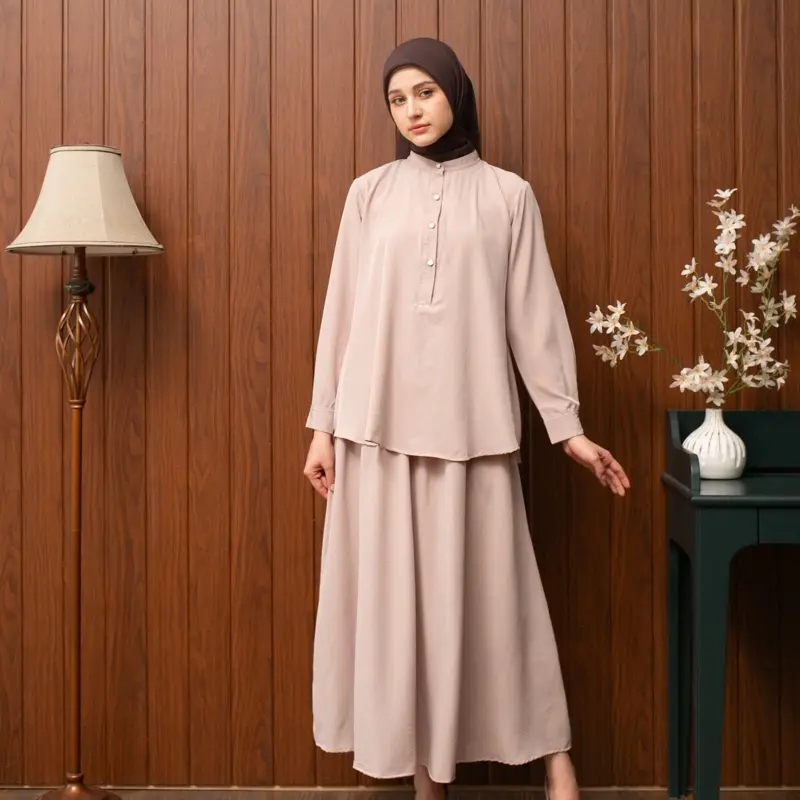 Sklbyshakila - ONE SET ROK LEONA POLOS