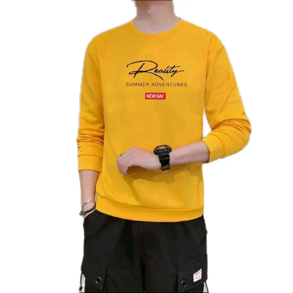 Kaos Dewasa Lengan Panjang Model 2025 Terbaru Distro Polos Sablon Surfing Katun Combed Pria Wanita Unisex Formal - Putih