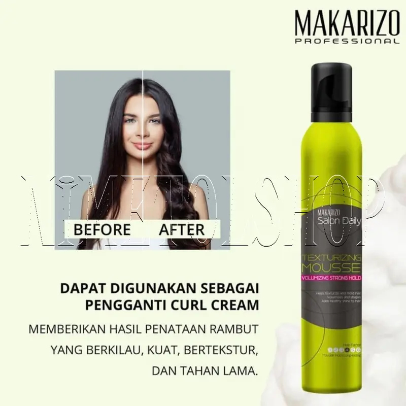 MAKARIZO Professional Salon Daily Texturizing Mousse 376ml VOLUMIZING STRONG HOLD Hair Styling Foam Rambut 2