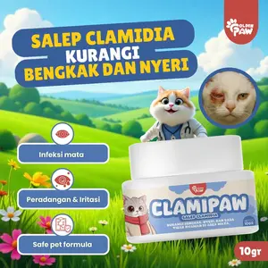 Golden Paw - Clamipaw 10gr Salep Clamidia Mata Kucing Mengurangi Infeksi Chlamydia Felis & Peradangan Tanpa Perih