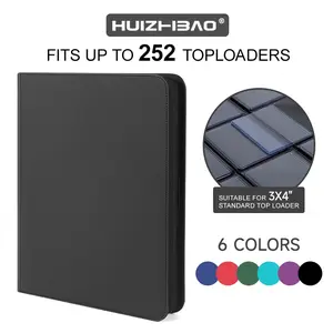9 Pocket Toploader Binder for 3 x 4'' Top Loader, Double-sided Card Display, Toploader Card Binder Storage Carry
