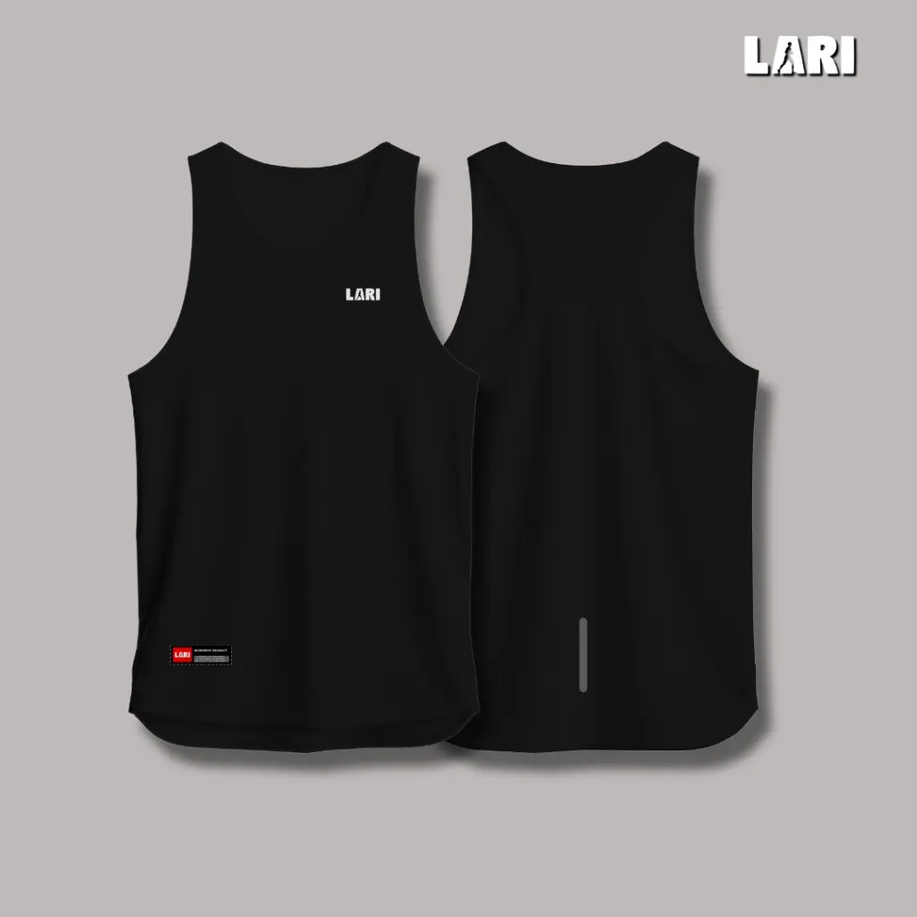 JERSEY LARI- singlet pro series black Dry Fit  Running
