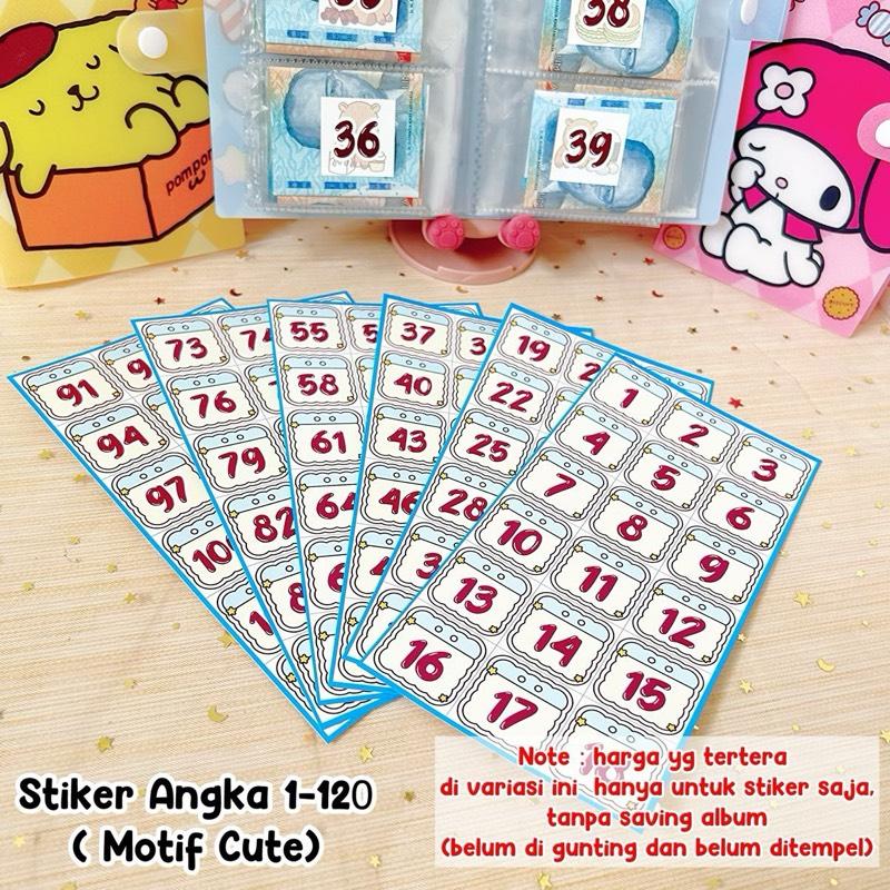 ￼STICKER ANGKA SAJA 1-240/ stiker nomor 1-120 / Stiker Nabung album/ Stiker Album Challenge 4