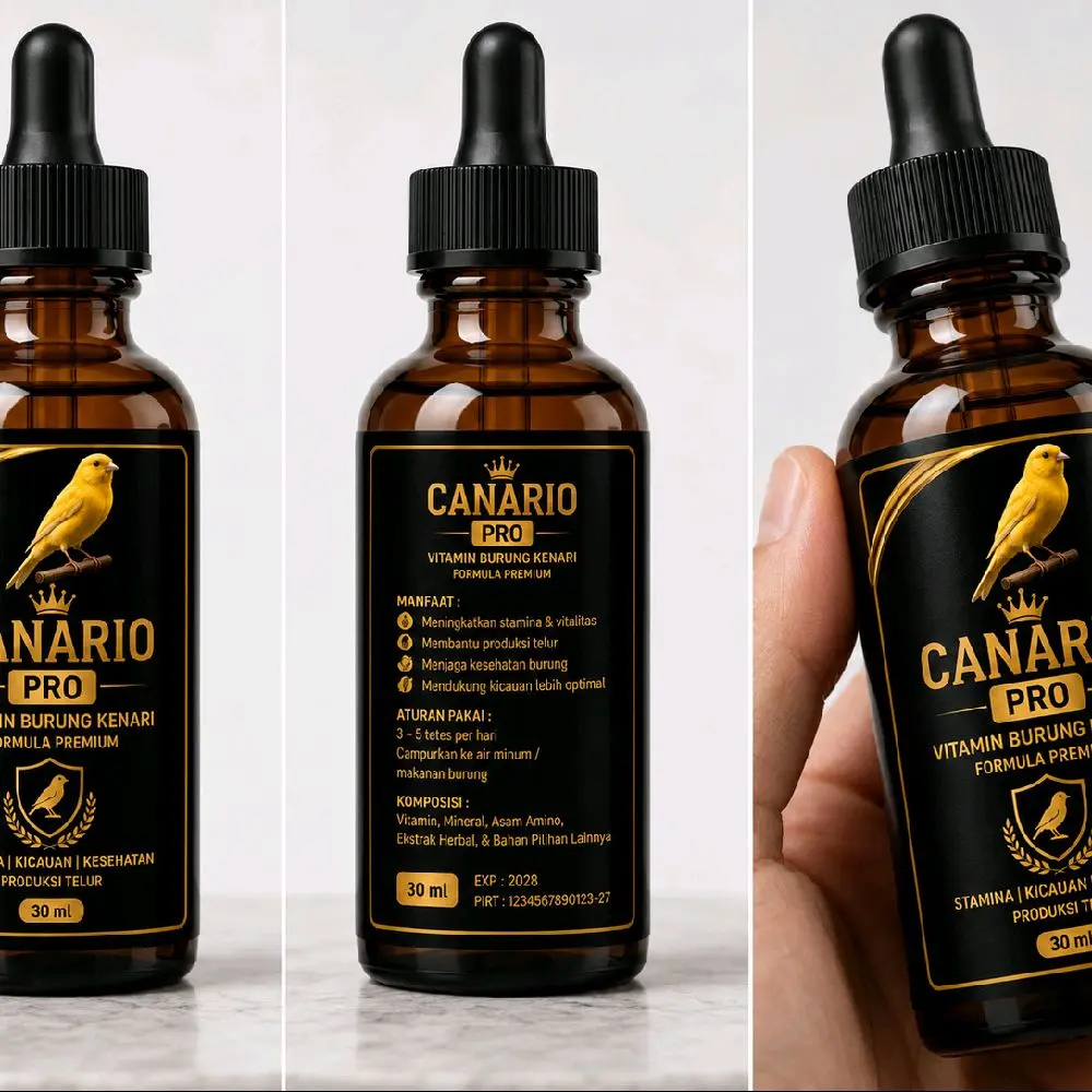 Canario Pro Vitamin Burung Kenari Formula Premium 30ml untuk Kesehatan Burung