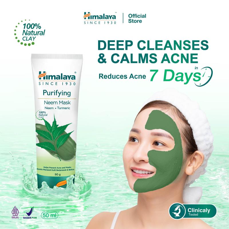 HIMALAYA Purifying Neem Face Mask 50ml - Masker Wajah Untuk Jerawat ...