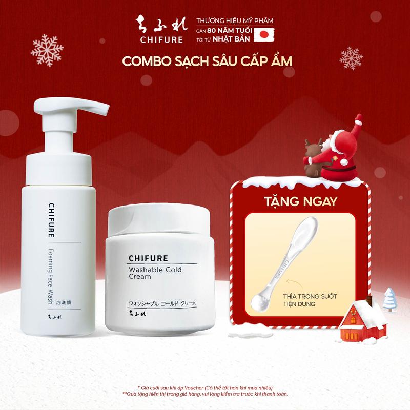 Combo làm sạch sâu Kem tẩy trang và Sữa rửa mặt Chifure 