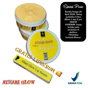 (2 POT) HB Athari Glow 250ML with Extra Whitening Body Lotion Cocok Untuk Semua Jenis Kulit