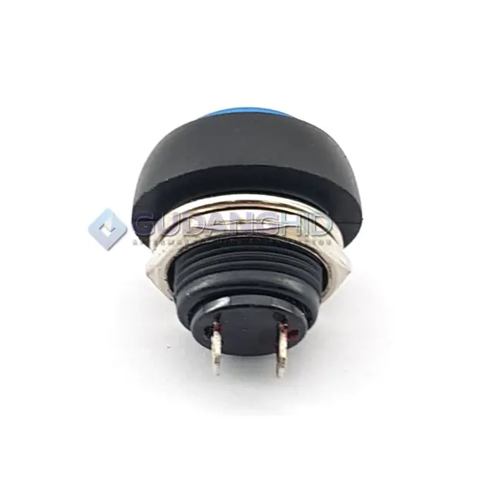 Saklar Reset Klakson Momentary Tombol ON OFF Universal Push Switch Hijau Kuning Plastik Putih Biru 2