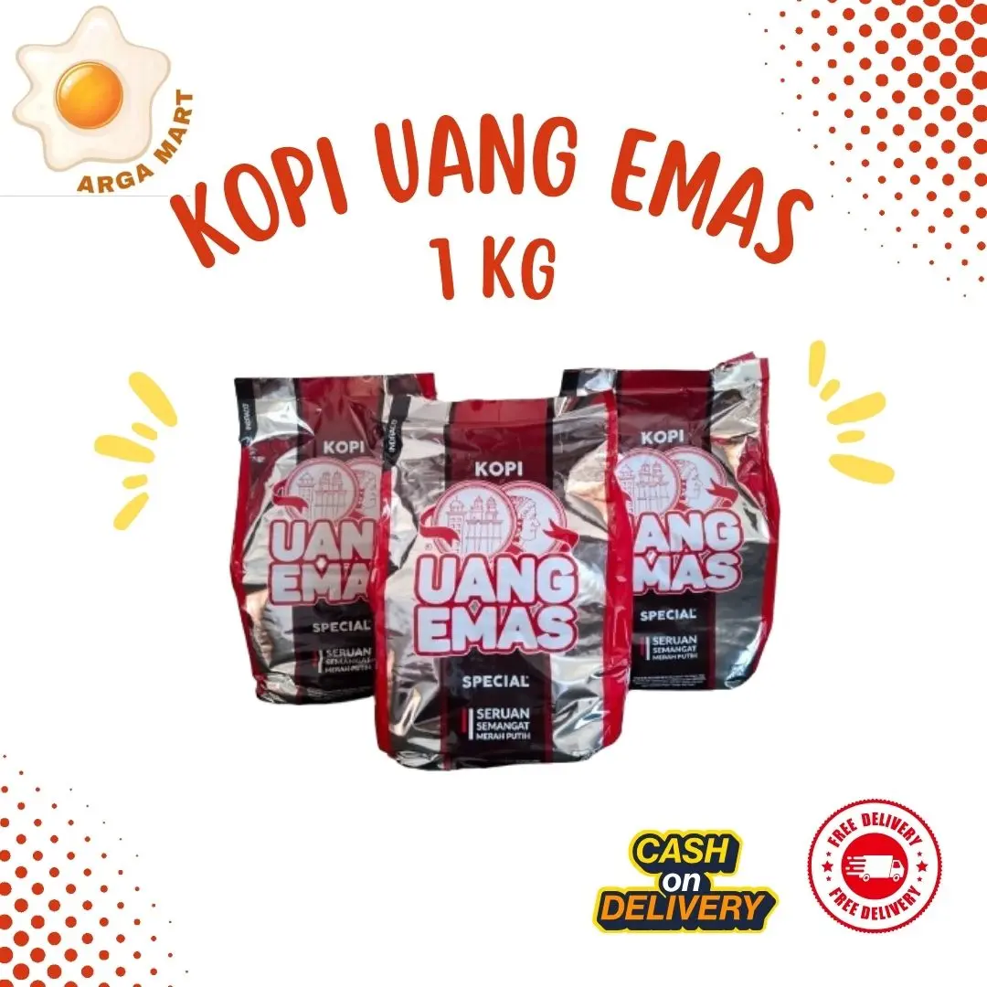 [1 PCS] Kopi Hitam Bubuk Original Uang Emas 1 Kg Spesial Robusta BPOM Coffee