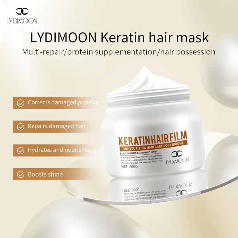 Product Introduction of Keratin Hair Mask Hair Care Smooth Moisturizing Dry Repair 500g*1 Bottle  Haircare 0
