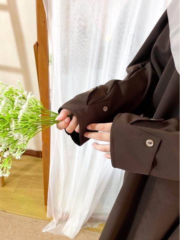 Sabrina One Set Rok Set Bahan Sabrina Anti UV Elegan dan Nyaman Berkualitas Over Size dengan Desain Kerah Bulat dan Zipper Depan Support Busui