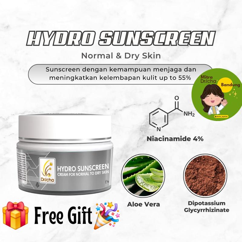 Product Introduction of Dricha Hydro Sunscreen Cream for Normal to Dry Skin 10gr Mencerahkan 0