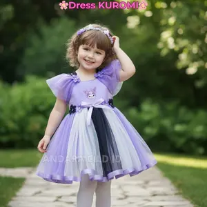 Dress Pesta Baby Kuromi Viral Kekinian Anak Usia 1-3 Tahun Gaun Pesta Ulang Tahun Karakter Anak Terbaru COD - ANDARA CILD ID