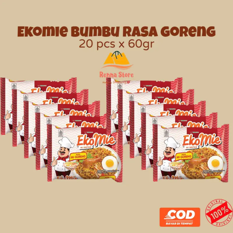 Promo Eko Mie Bumbu Mi Goreng 60gr (isi 20pcs) Mie Instan loh