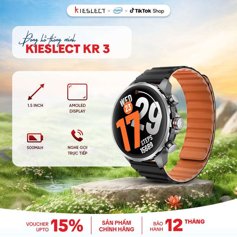 Đồng hồ thông minh Kieslect Kr 3 - 1.5" HD AMOLED Display - Pin 500mAh - 178+ Chế độ thể thao