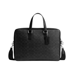 Voilaid Caden Brief Bag In Signature Canvas Black