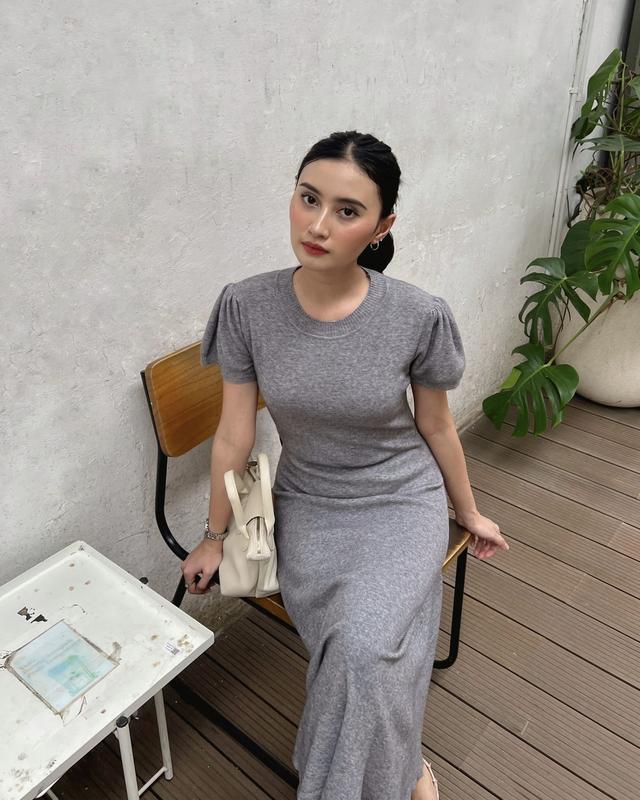 CASSCA - Bora Dress | Knit Wanita Simpel Elegan Korea 2025 6