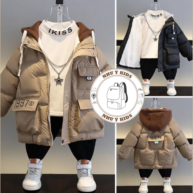 Áo Khoác Dài Cho Bé 2025, Áo Phao Đệm Cotton - Như Ý Shop Jacket Jean Len
